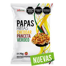 PAPAS FRITAS CHEDDAR PANCETA VERDEO JULICROC SNACKS